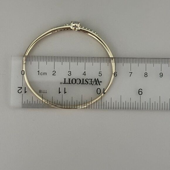 14K Gold Plated Women's Bangle Bracelet Gemstone High Quality - Picture 6 of 7